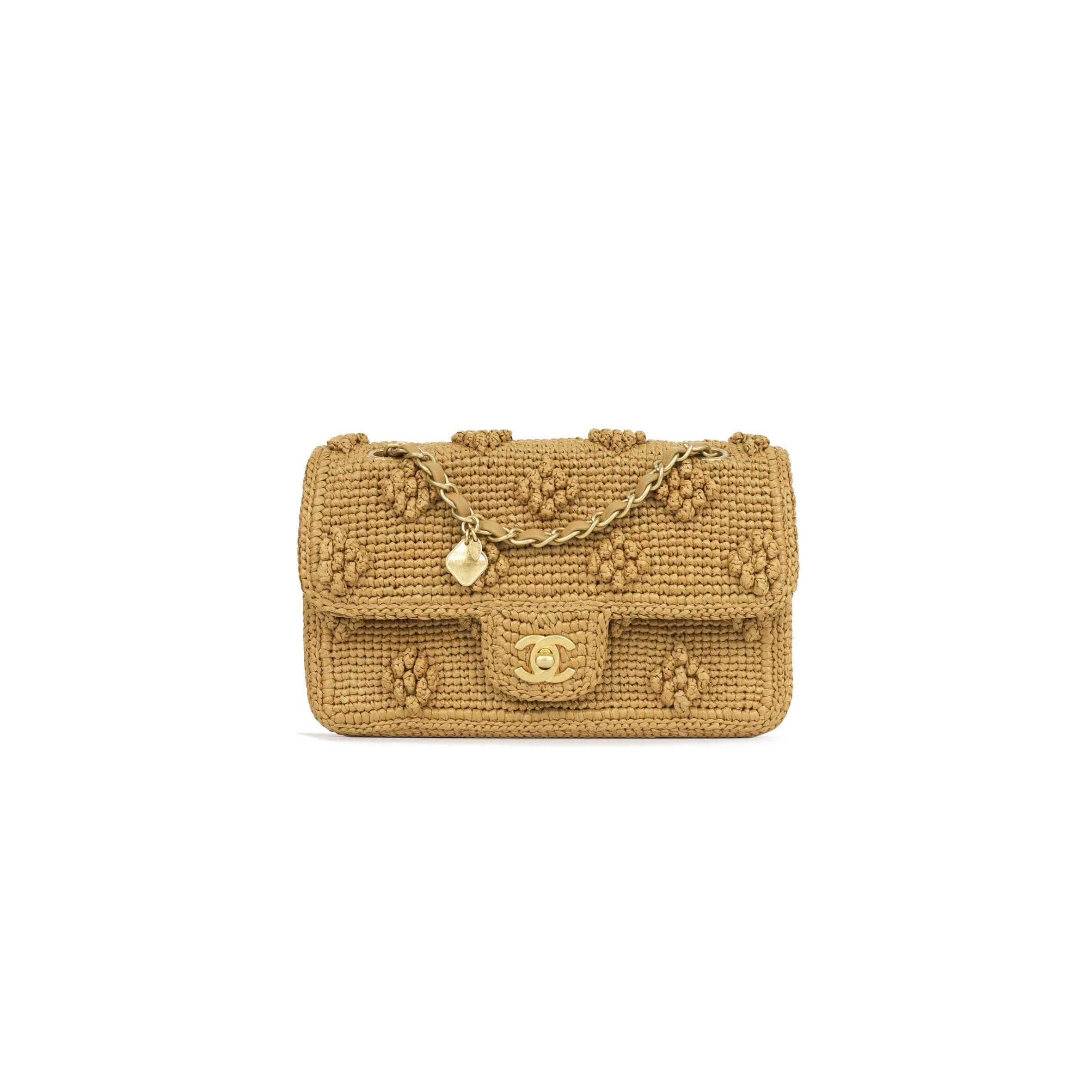 Ch**el seasonal raffia flap as4529 (22.5*13.5*7cm)